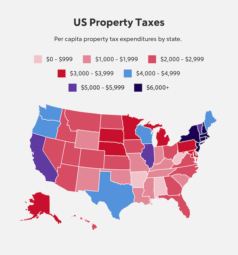 Property Tax By State From Lowest To Highest Rocket Homes   Wf US Property Taxes Infographic Copy 